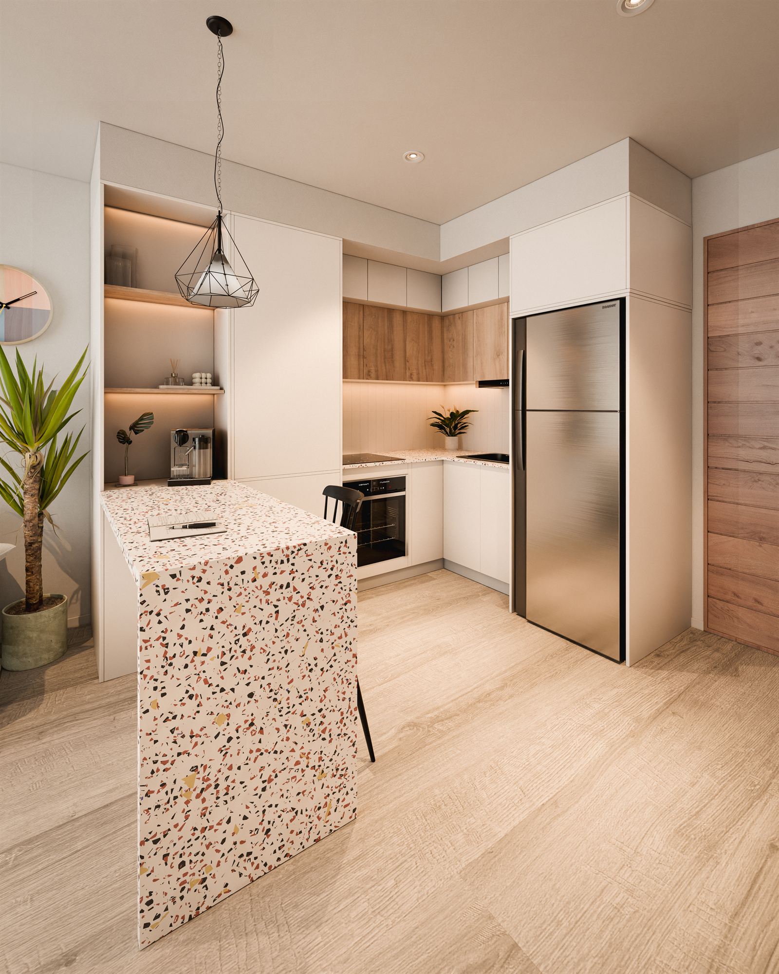 Cocina de departamento de 2 ambientes