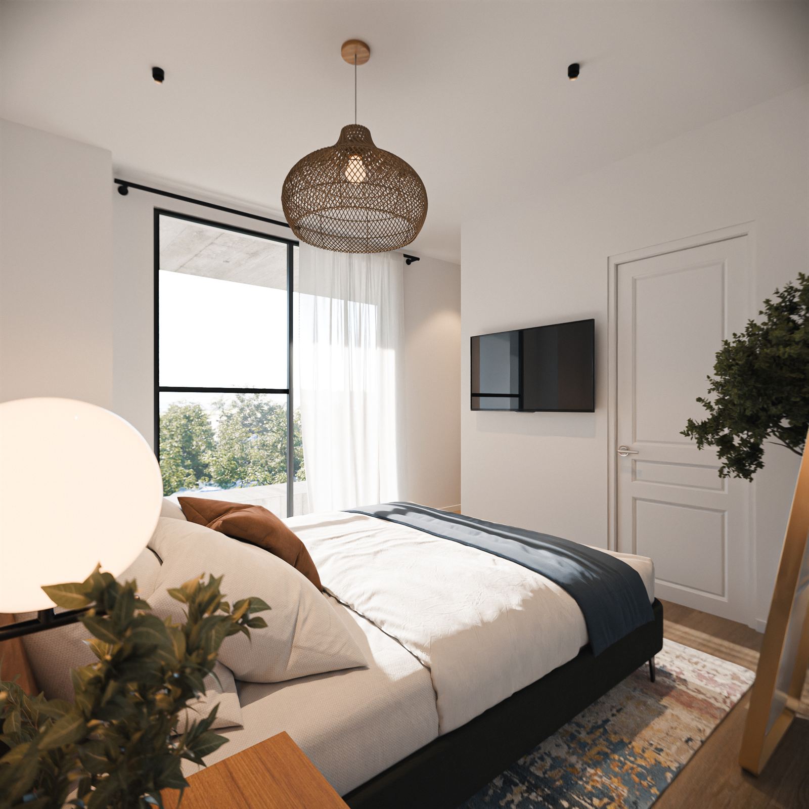 Dormitorio con placard