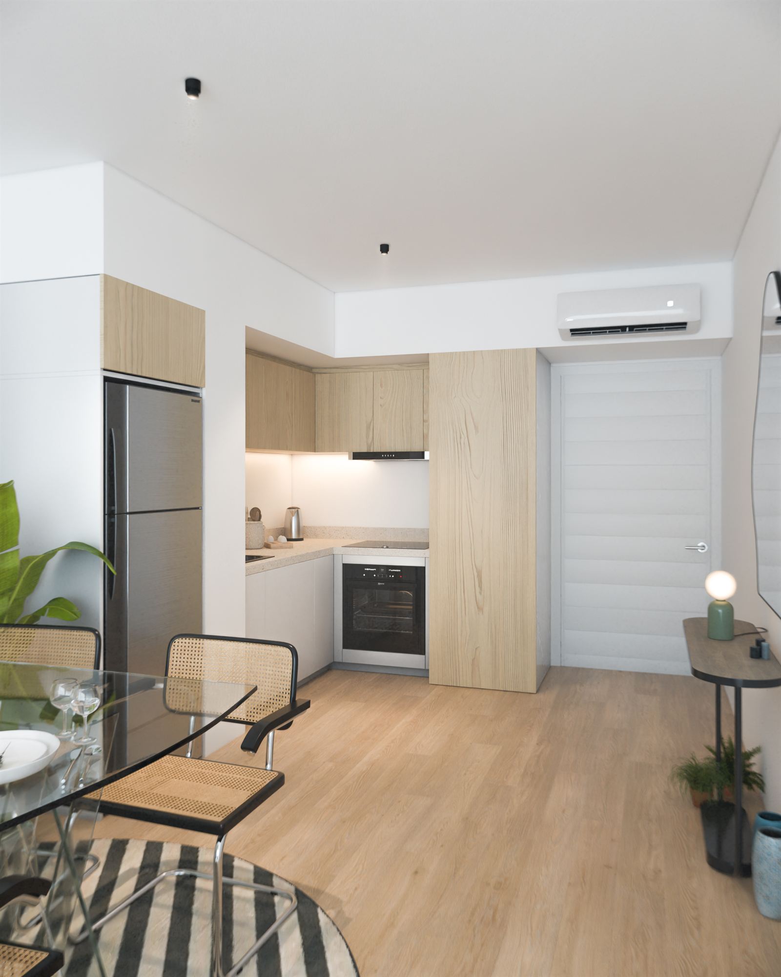 Cocina del departamento al frente