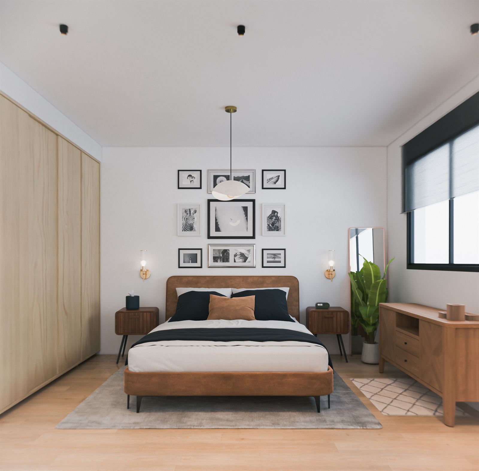 Dormitorio con placard