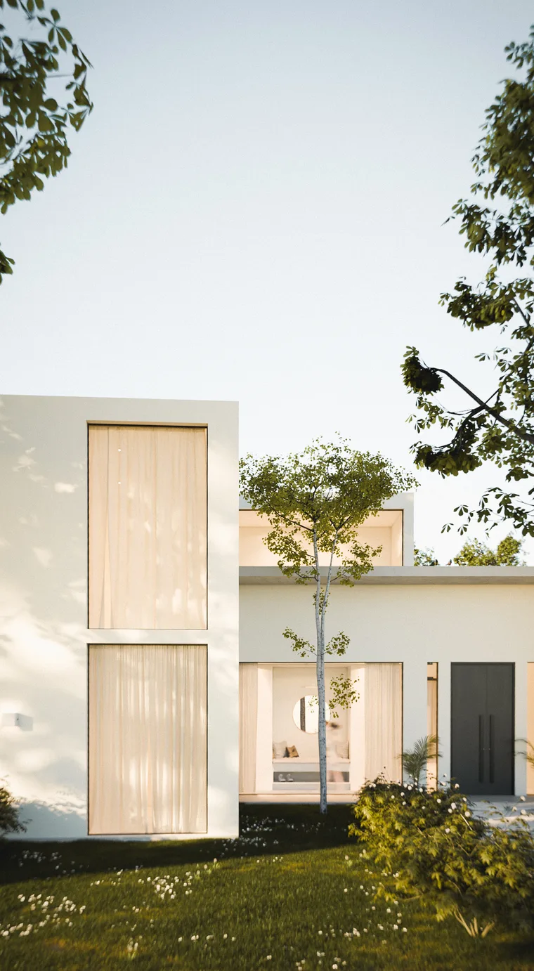 Fachada de casa Clare en Village